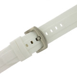 Silicone Rubber Watch Band in White 24mm