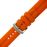 Watch Band Silicone Rubber Heavy Orange Strap Waterproof 22mm