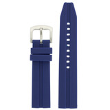 Blue Silicone Watch Strap | 22mm Blue Rubber Watch Band | Navy Blue Silicone Watch Band | TechSwiss 22mm Blue Silicone Watch Band  RS131BLU | Main