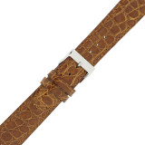 Genuine Crocodile Tan Brown Watch Band Stitched - Non-Padded