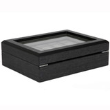 Grey 10 Watch Box With Window & Removable Tray