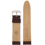 Brown Leather Watch Band White Topstitching - Interior View