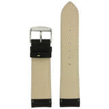 Thick Leather Watch Band in Black & Yellow LEA608 | TechSwiss | Rear