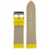 Nylon Yellow Watch Band with Leather Lining | TechSwiss Nylon Watch Bands LEA621 | Interior