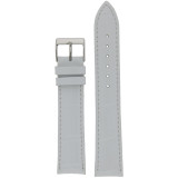 Extra Long White Leather Watch Band | Long Crocodile Grain Watch Strap | TechSwiss LEA230XL | Main