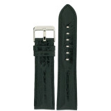 Leather Watch Band in Alligator Grain Black (LEA330) | front