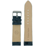 Padded Leather Watch Band in Alligator Grain Navy (LEA333) | Rear