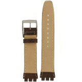 Swatch Style Watch Band Brown Italian Leather 19mms