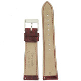 Watch Band Ladies Burgundy Crocodile Padded Built-In Spring Bars 12mm - 22mm