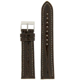 21x12mm Brown Black Leather Watch Strap Mens Watchband for LV