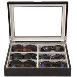 Eyeglass Case for 6 glasses by TechSwiss - Top View Open