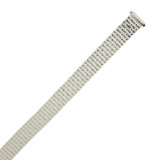 Watch Band Stretch Expansion Ladies Silver-Tone 12mm-14mm