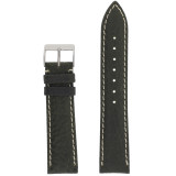 Dark Green Mens Waterproof Pebbled Leather Watch Band | TechSwiss TSA459 | Main