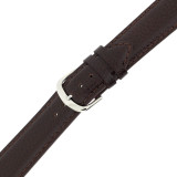 Brown Mens Leather Watch Band LEA1434 | Dark Brown Traditional Leather Watch Band | TechSwiss | Buckle