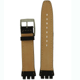 Swatch Black Leather Band | TechSwiss LEA337-17SS | Side