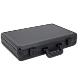 Watch Box Aluminum Metal Case 18 Watches Large Black ALBX18BK-TEX closed