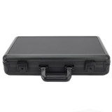 Watch Box Aluminum Metal Case 18 Watches Large Black ALBX18BK-TEX closedfront