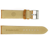 Leather Watch Band Thick Padded Tan Brown Stitching LEA356 | TechSwiss | Rear