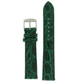 Genuine Crocodile Green Watch Band Padded 18mm - 22mm