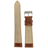 Genuine Crocodile Watch Band Honey Brown - Non Padded Stitched