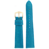 Genuine Lizard Watch Band | Blue Exotic Skin Watch Band LEA722 | Front