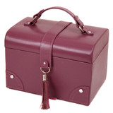 Leather Jewelry Box in Plum  | TechSwiss TS393BUR | Third