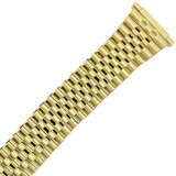 XL Stretch Expansion Watch Band Long Metal Gold-tone Mens 16mm-20mm