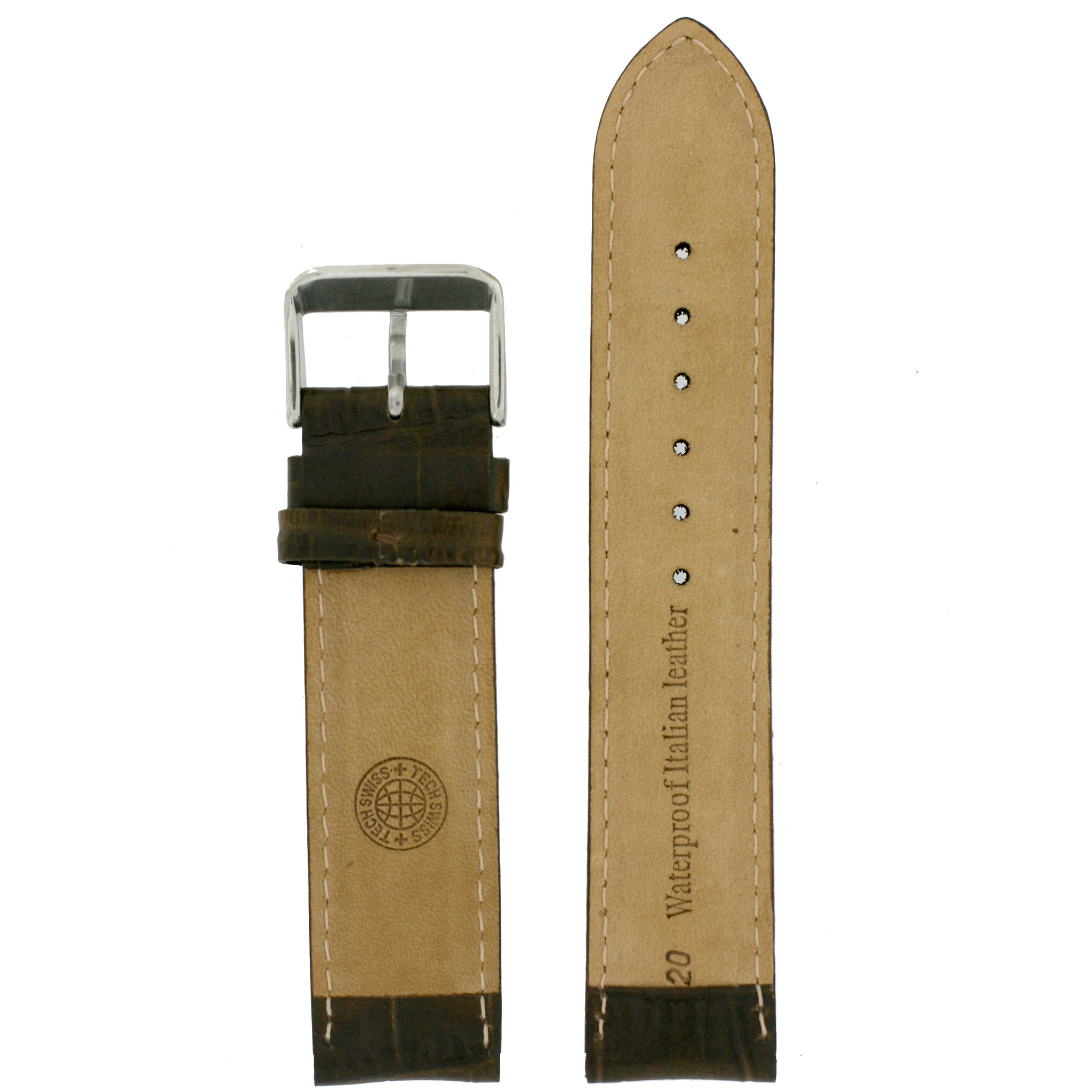 waterproof leather watch strap