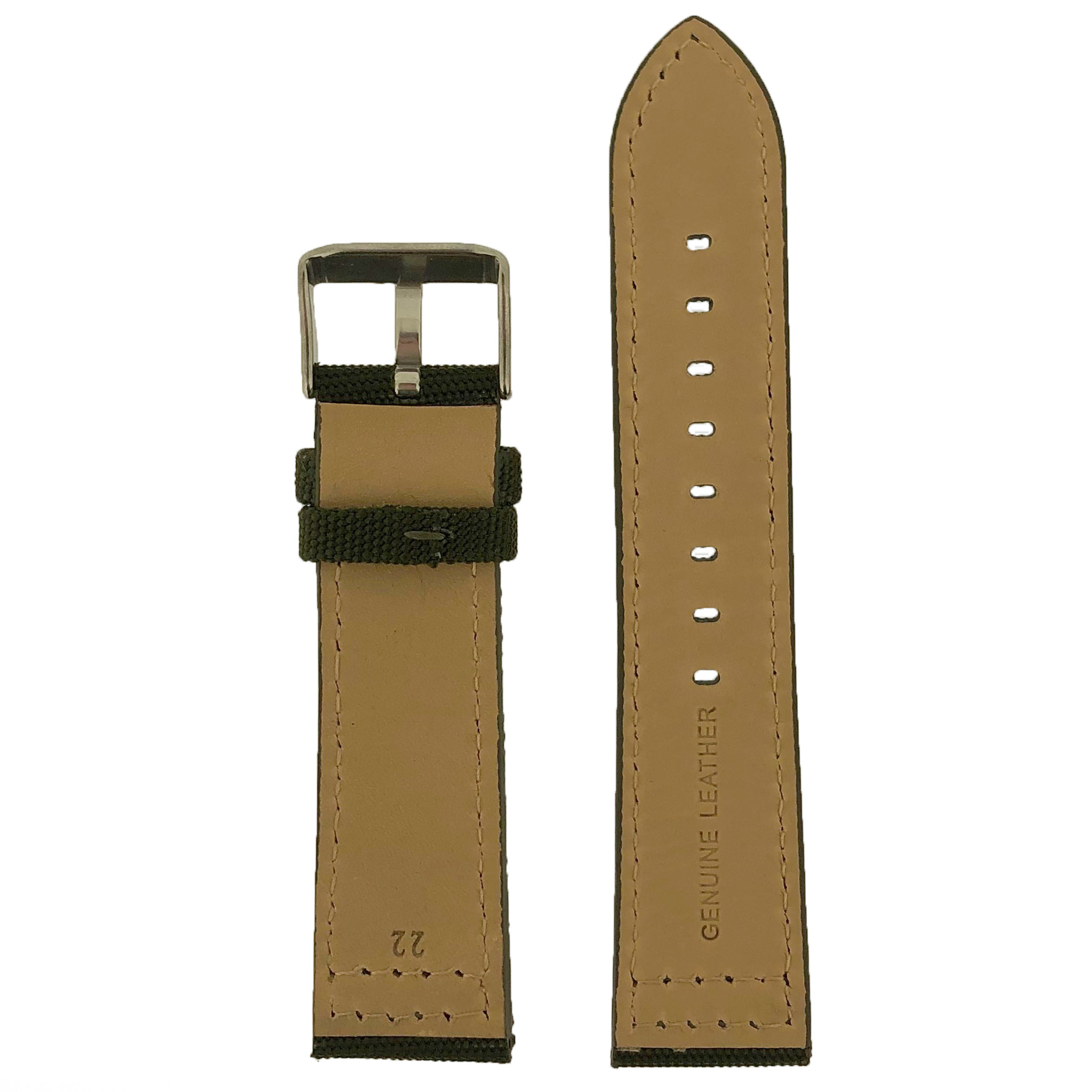 Olive Canvas Water Resistant Watch Band Replacement Watch Straps TechSwiss