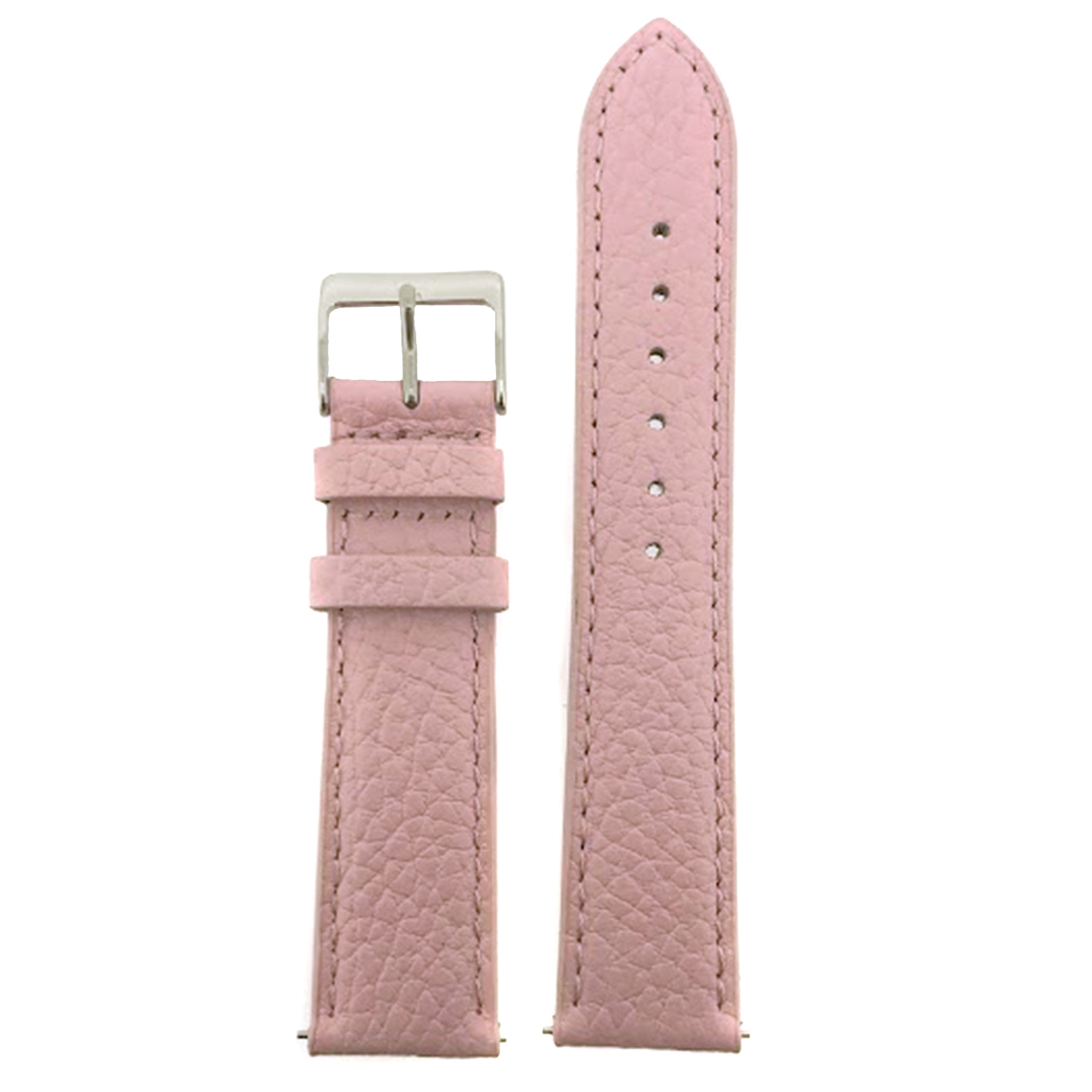 Watch Band Genuine Leather Pink Metallic - Quick Release Springs 12mm-20mm