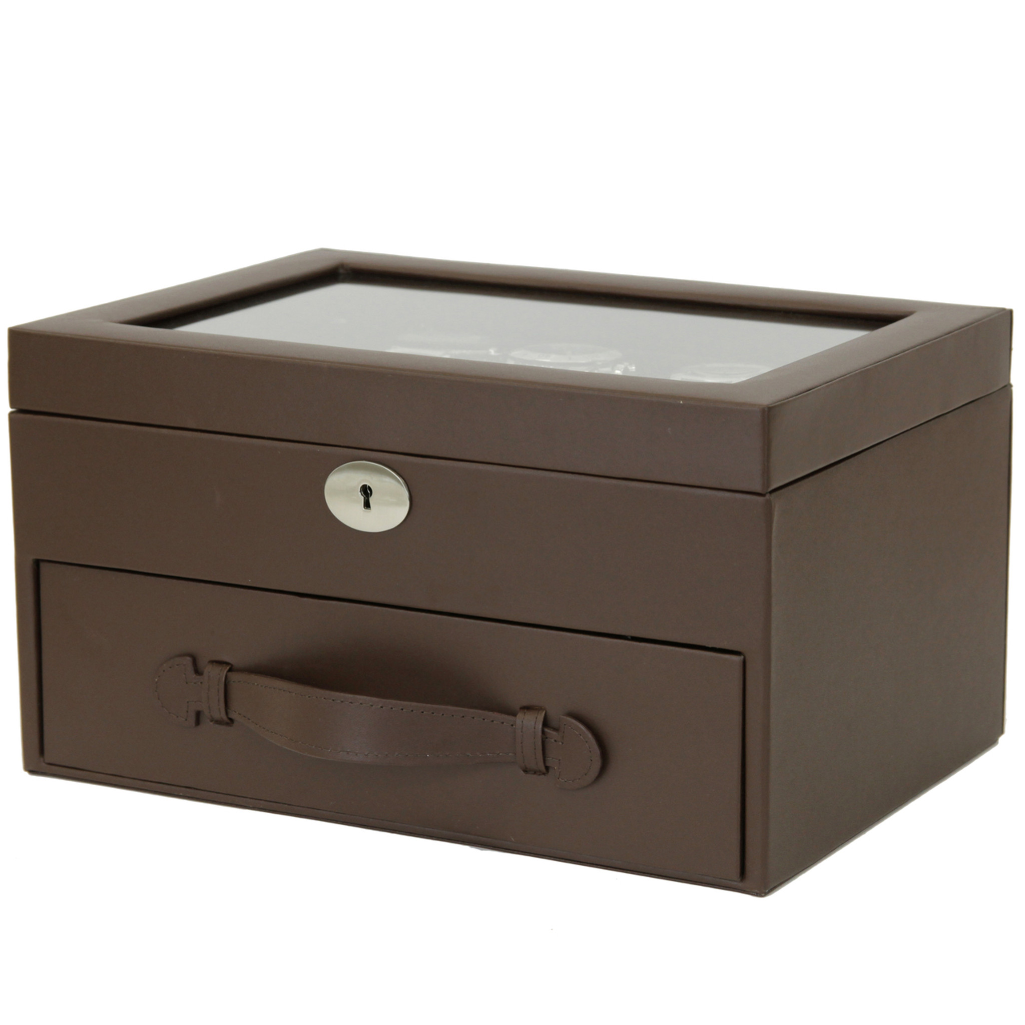 Stock Your Home Watch Box with Valet Drawer for Dresser - Mens