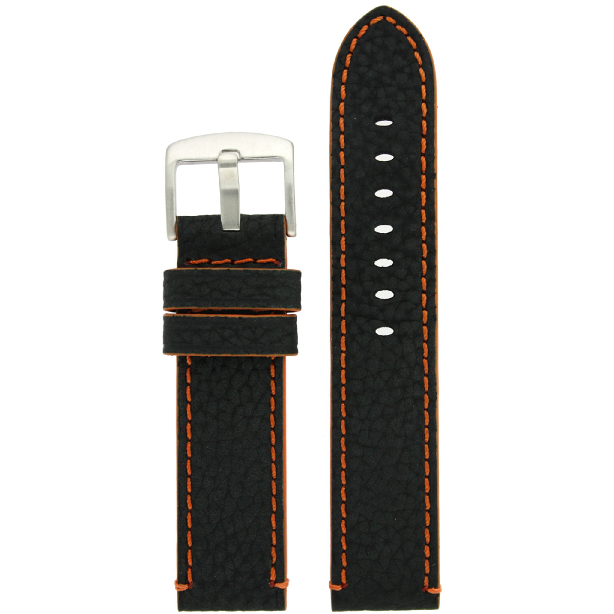 orange leather watch band