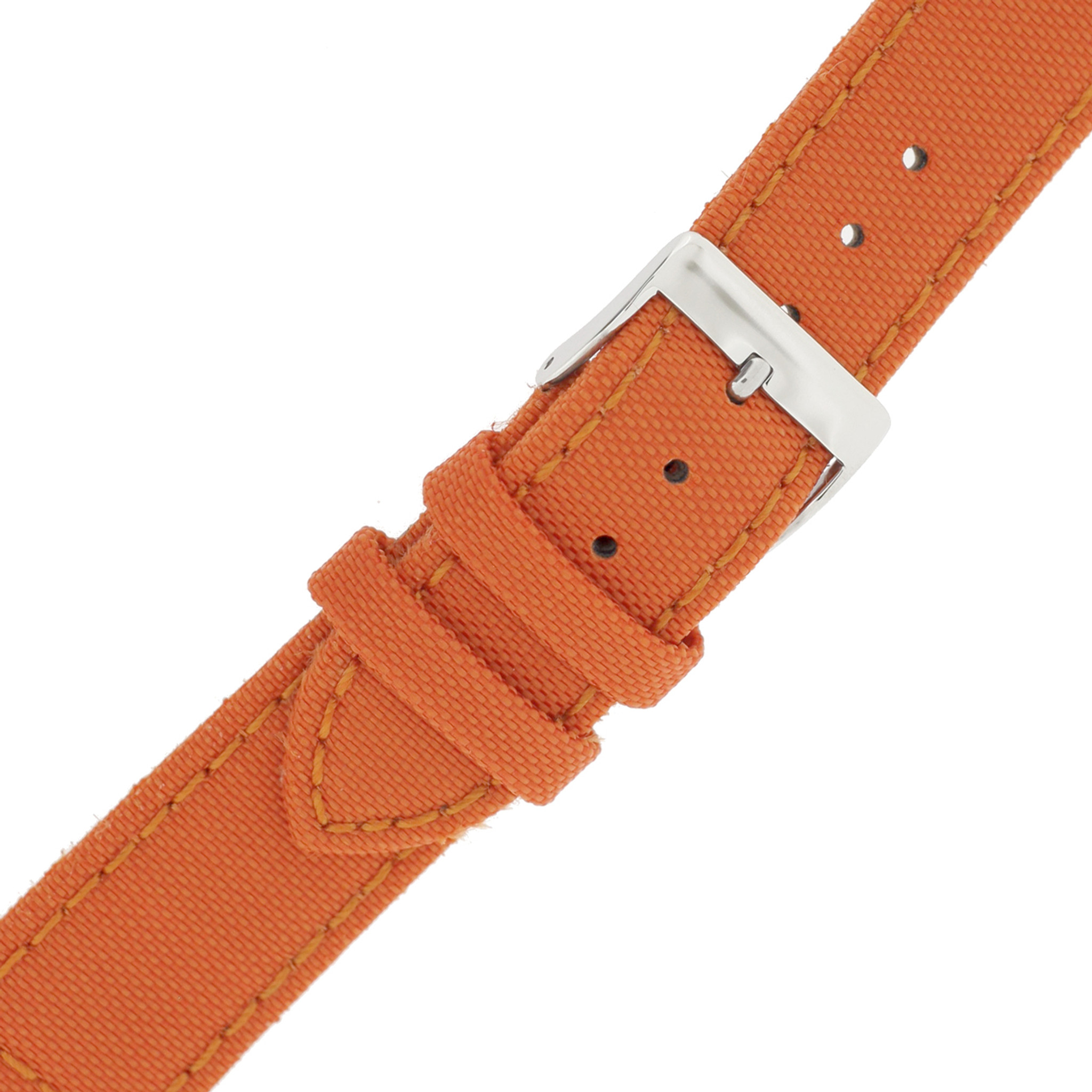 Canvas Water Resistant Watch Band Orange Mens 18mm 20mm 22mm