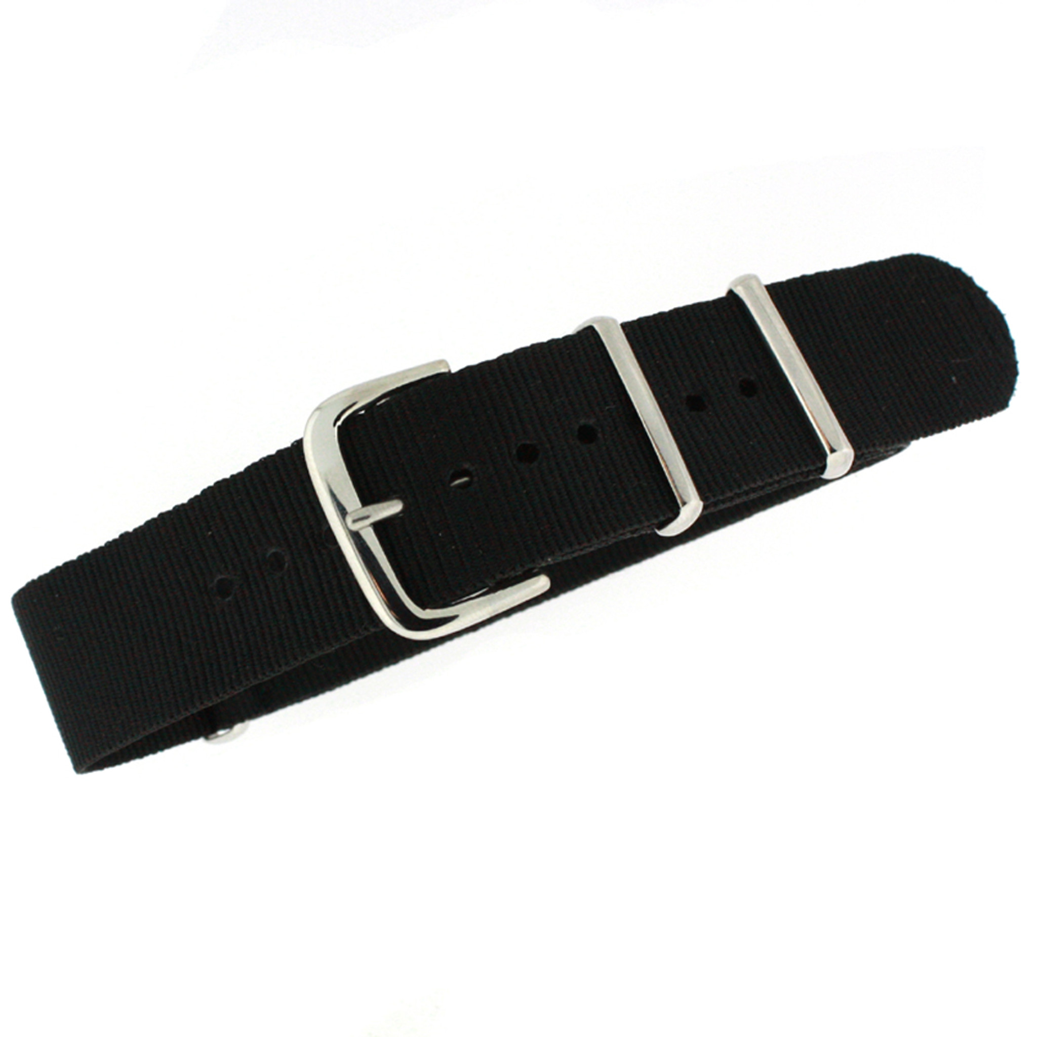 Black One Piece Military Nylon Strap 22mm