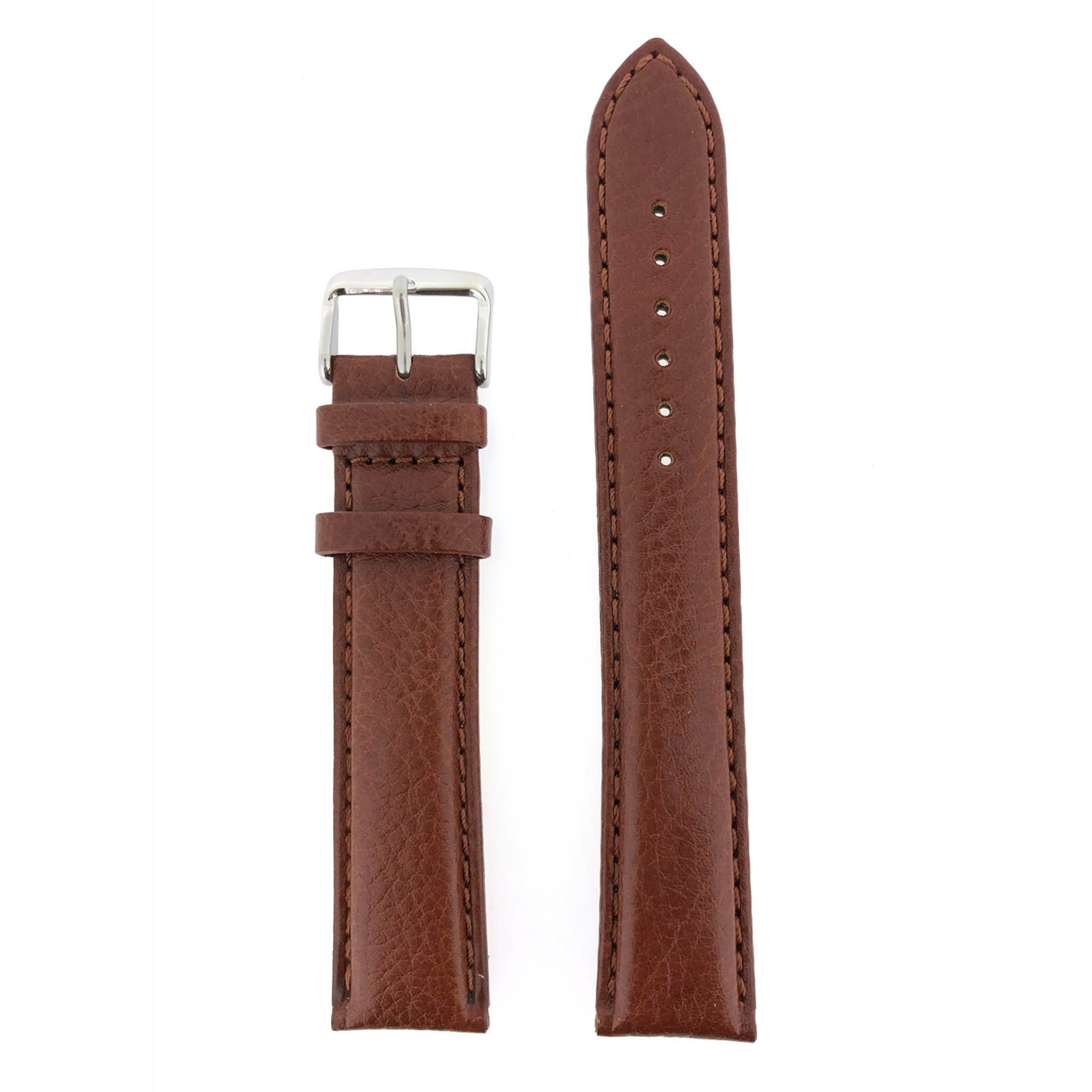 XXXL Extra Long Leather Watch Band Brown Padded Mens 18mm 20mm 22mm