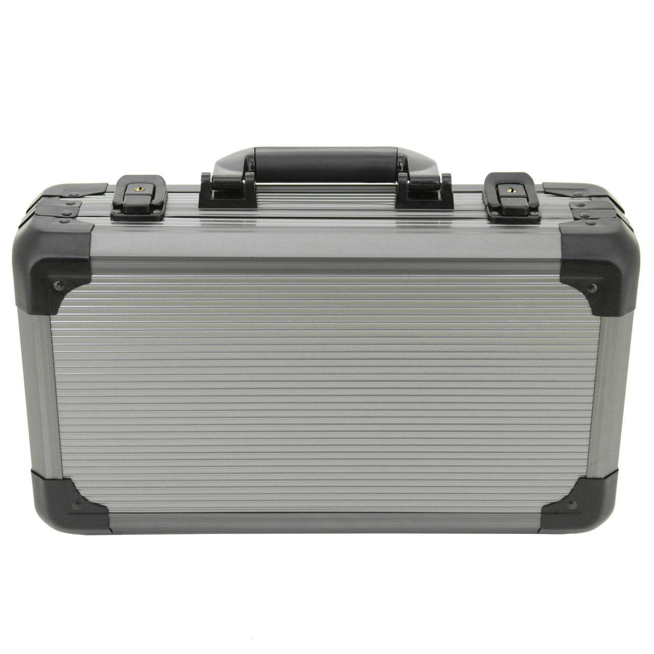 Aluminum Gunmetal Travel Case for 12 Watches Watch Box Tech Swiss