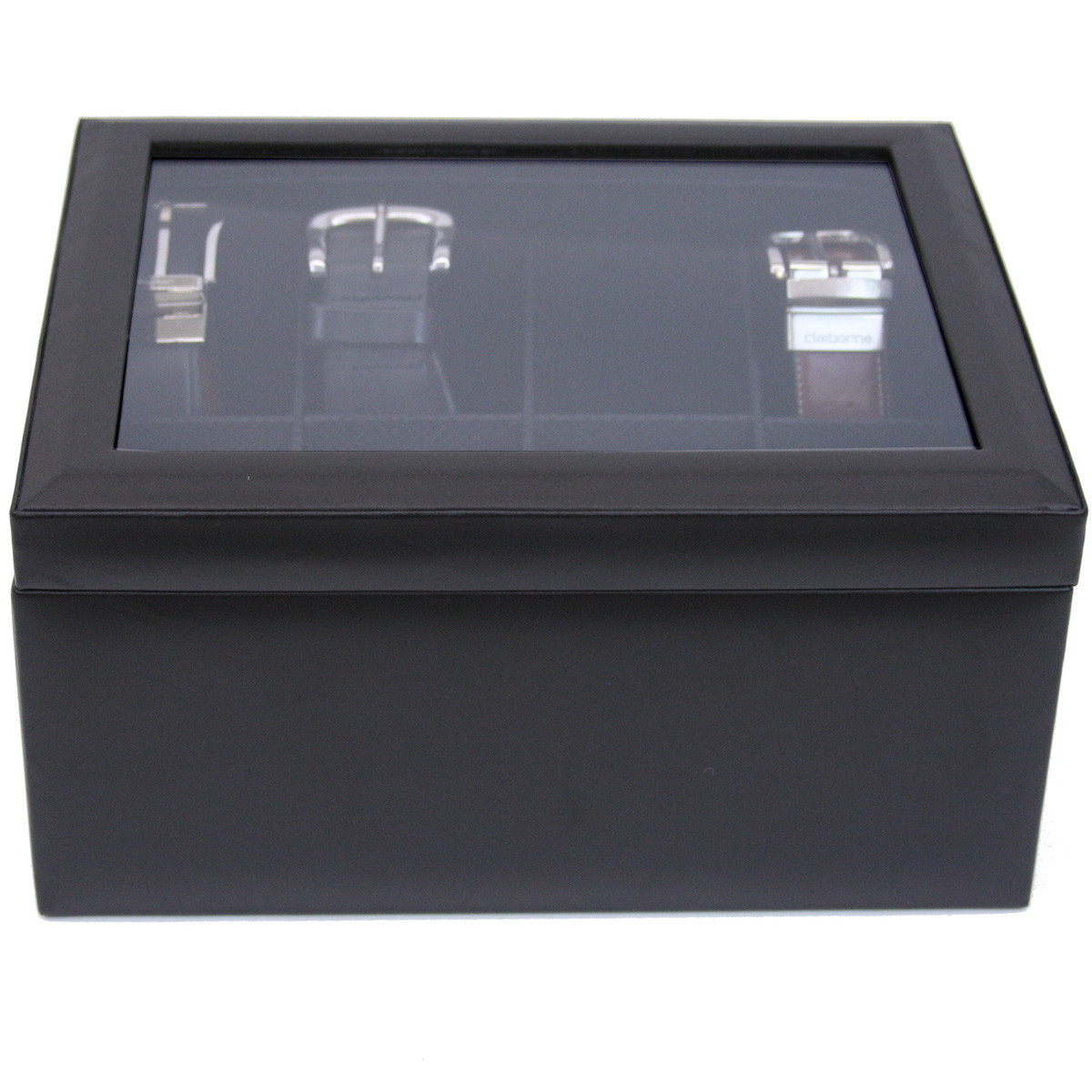Black Leather Belt Box for 8 Organizers & Cases TechSwiss