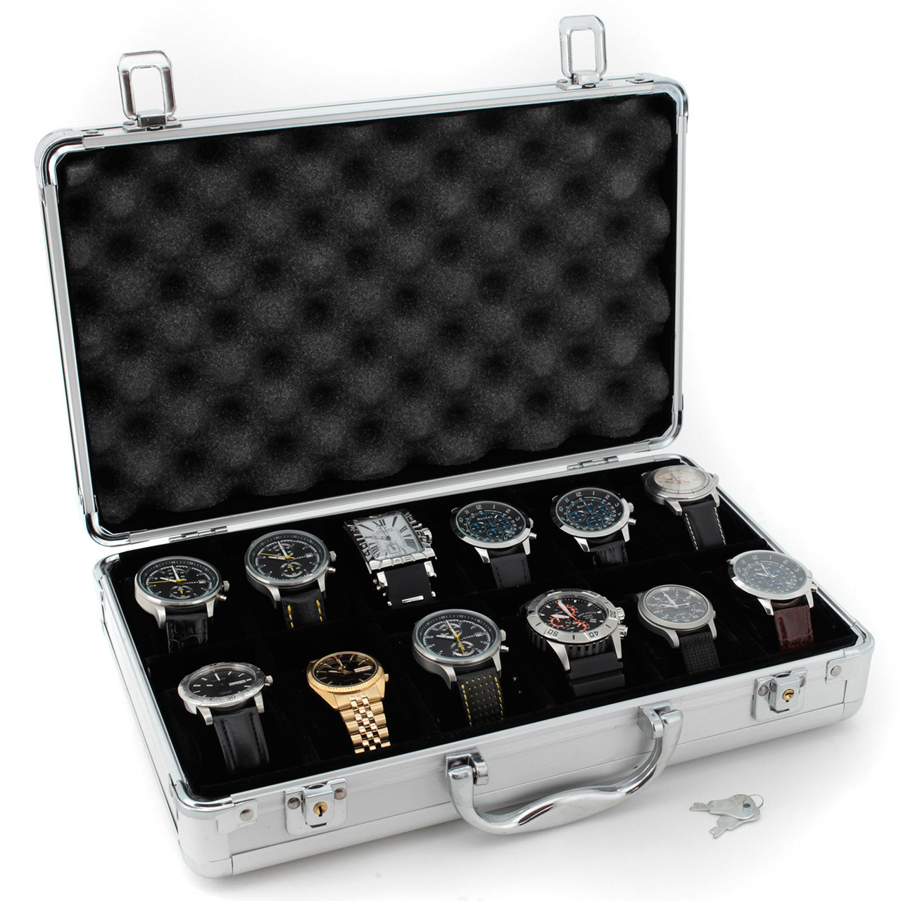 Aluminum Watch Case Briefcase Storage TechSwiss
