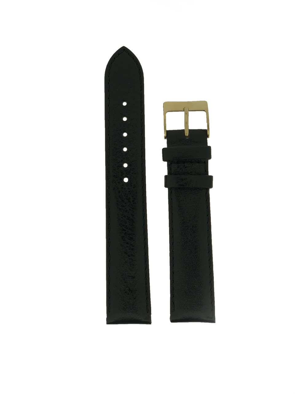 Extra Long Watch Band in Black Calfskin Leather Bands Tech Swiss