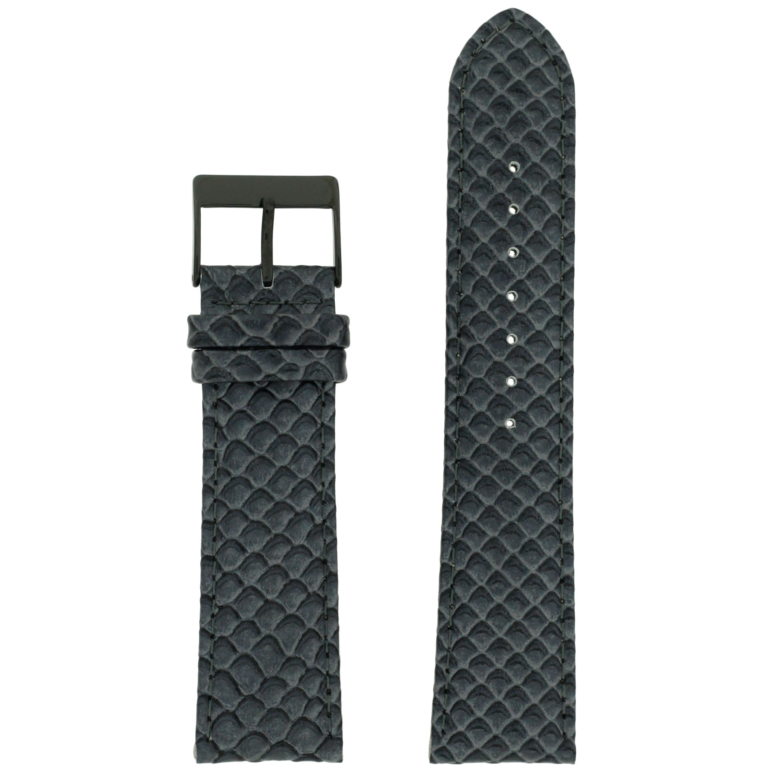 今だけ価格！　THE WILLARD　BANDSCORE Q.R. 19mm, 21mm Black CrocoCalf Semi-Curved Watch Bands