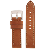 Panerai Style Watch Band Thick Tan Heavy Buckle LEA1553 | Front