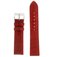 Red Leather Watch Strap in Alligator Grain - LEA200 - TechSwiss - Main