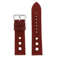 Watch Band Red Sport Leather Lining LEA347 |TechSwiss | Front