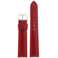 Red Lizard Skin Watch Band | Genuine Exotic Grain Straps | TechSwiss LEA727-REG | Main