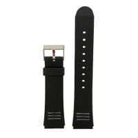 20mm Watch Band Replacement Rubber Plastic Black Sport Strap Waterproof Thin