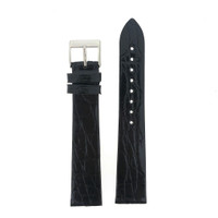 XL Extra Long Genuine Crocodile Black Watch Band Non-Padded Non-Stitched Vintage