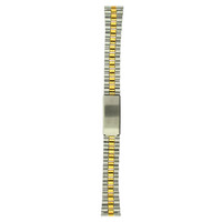 Watch Band Oyster Style Link Metal Two-Tone Ladies Straight Ends Replacement Bracelet