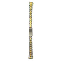 Watch Band Oyster Style Link Metal Two-Tone Ladies Curved Ends Replacement Bracelet