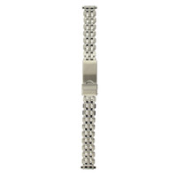 Watch Band Link Metal Silver-Tone Ladies Spring Ends Bracelet 12mm-14mm