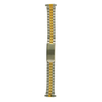 Watch Band Metal Stainless Steel Two-Tone Mens Spring Ends 17mm-22mm